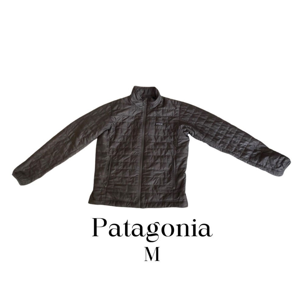 Patagonia, Nano Puff Zip Up Insulated Dark Grey Jacket, Mens, Size M